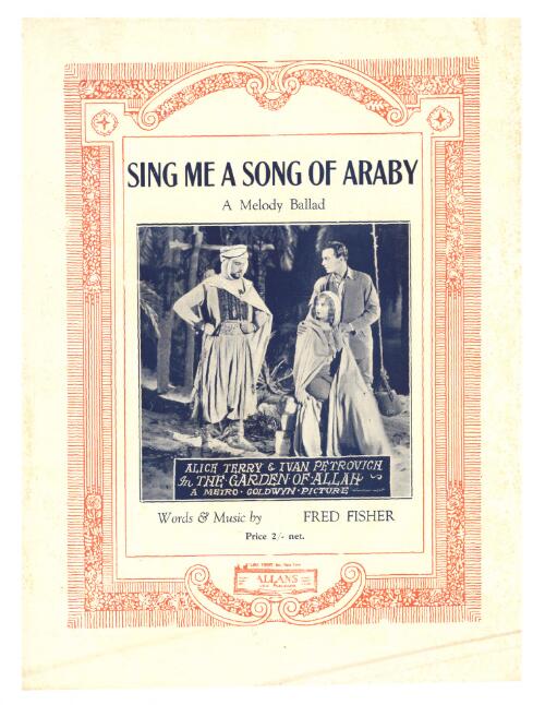 Sing me a song of Araby [music] : a melody ballad / words and music by Fred Fisher