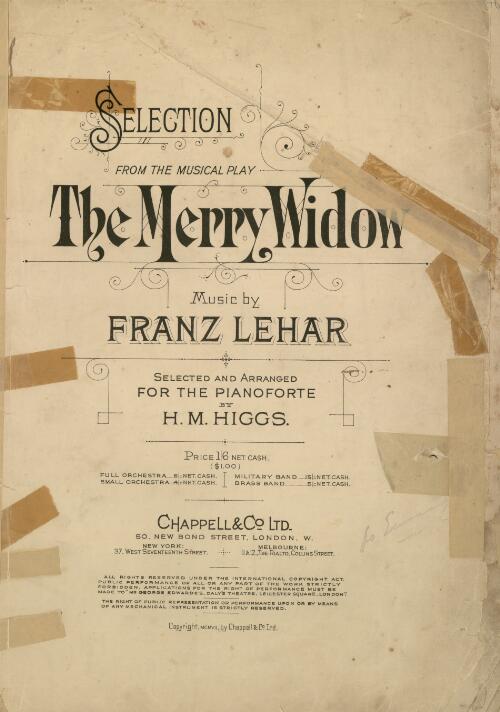 The merry widow [music] : lancers / on melodies by Franz Lehar ; arranged by Carl Kiefert