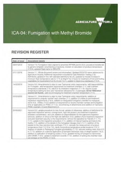 ICA-04 : fumigation with methyl bromide