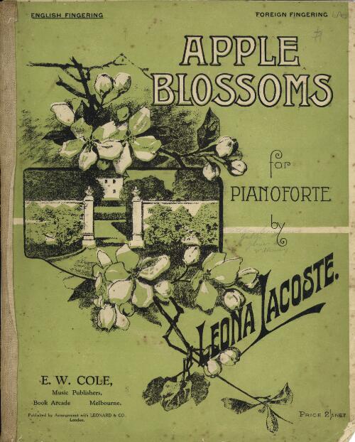 Apple blossoms [music] : for pianoforte / by Leona Lacoste