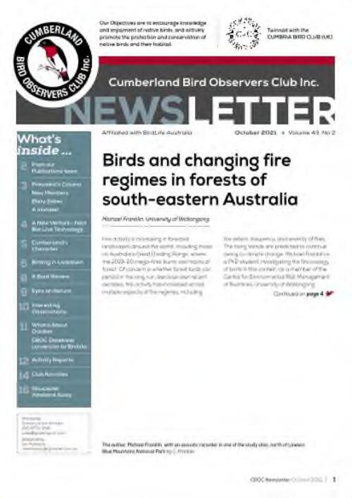 Newsletter / Cumberland Bird Observers Club (NSW))