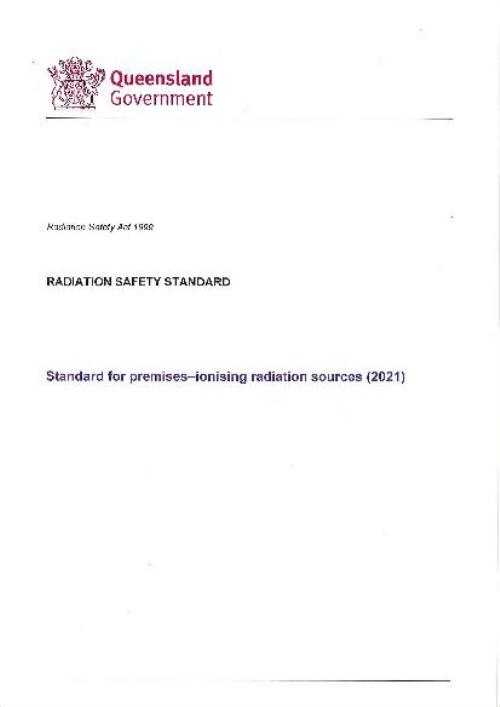 Standard for premises - ionising radiation sources (2021)