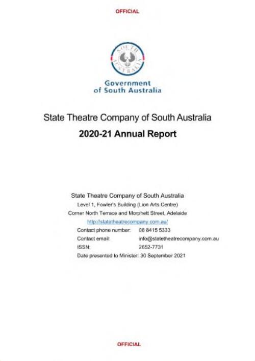 Annual report / State Theatre Company South Australia
