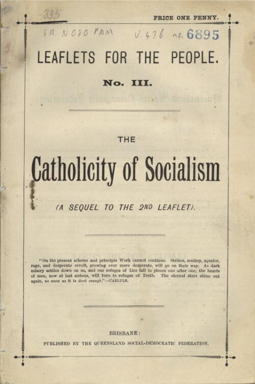 The Catholicity of socialism : (a sequel to the 2nd leaflet)