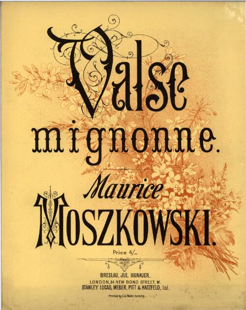 Valse mignonne pour piano [music] / par Maurice Moszkowski