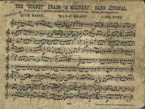 Man O' brass : quick march / J. Ord Hume