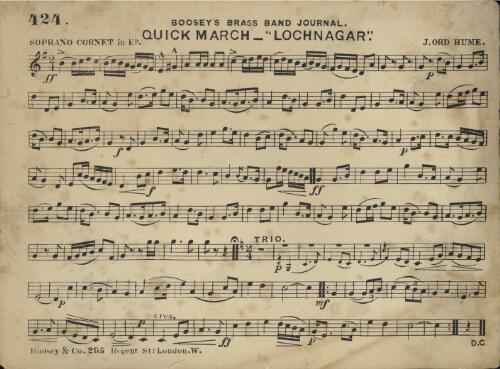 Quick march - "Lochnagar" / J. Ord Hume
