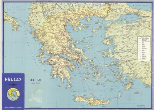 Hellas [cartographic material] = Greece = Griechenland =  Grece / copyright by N K Gouvoussis