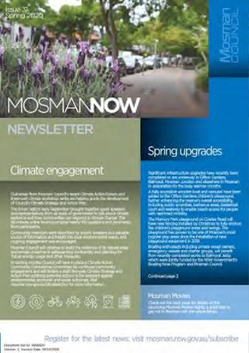 Mosman now newsletter / Mosman Council
