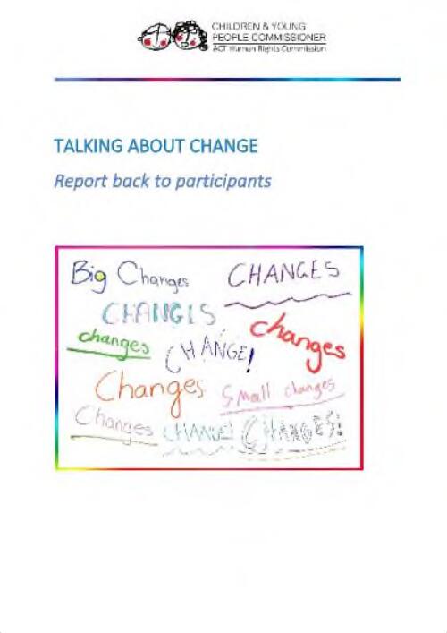 Talking about change : report back to participants