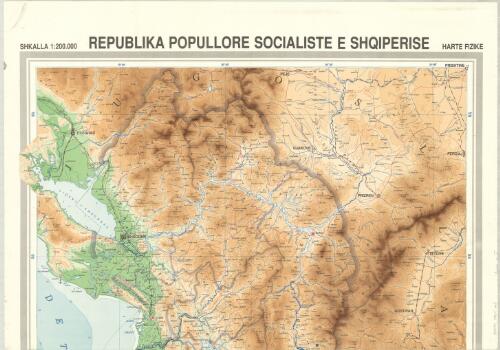 Republika Popullore Socialiste e Shqiperise : harte fizike