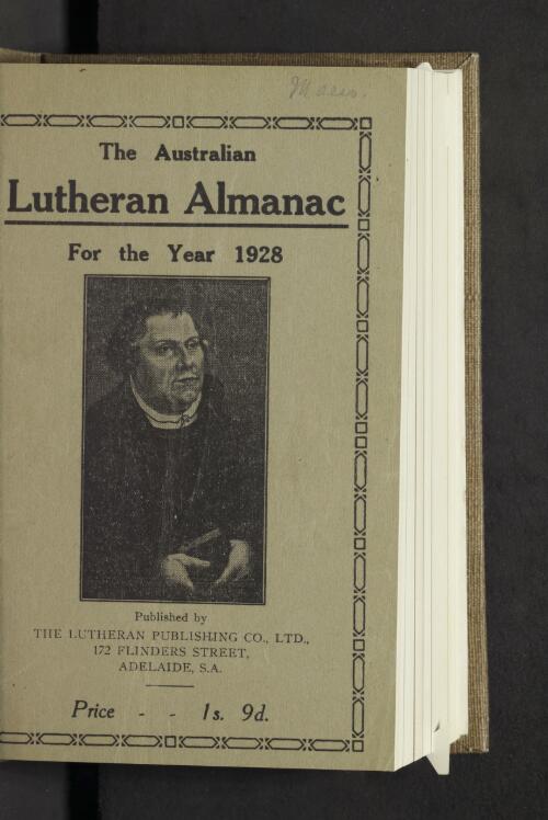 The Australian Lutheran almanac for the year