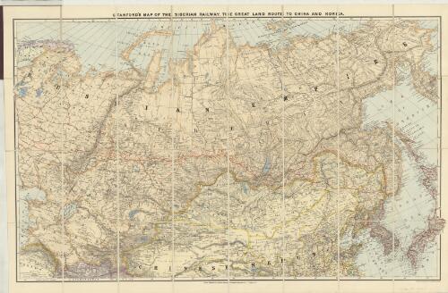 Stanford's map of the Siberian railway, the great land route to China and Korea / Stanford's Geographical Establishment