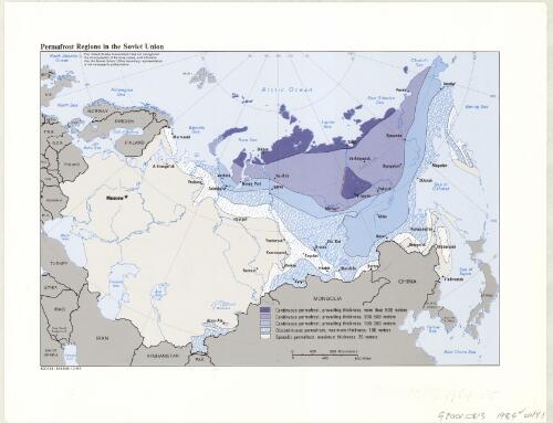 Permafrost regions in the Soviet Union. [cartographic material]