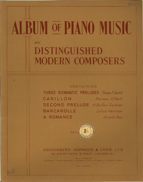 Album of piano music [music] / by distinguished modern composers
