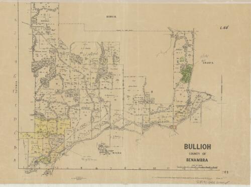 Bullioh, County of Benambra / photo-lithographed at the Department of Lands and Survey Melbourne by W.J. Butson
