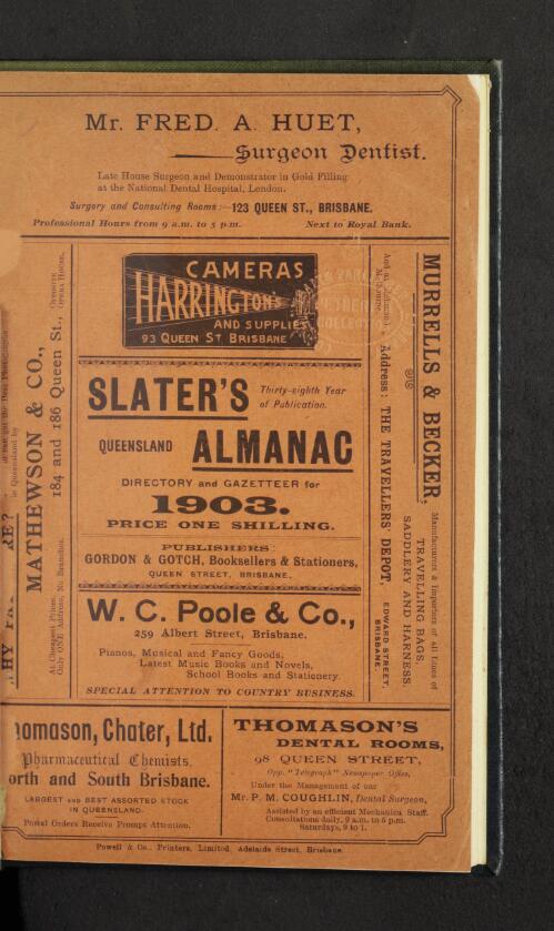 Slater's Queensland almanac, directory and gazetteer for