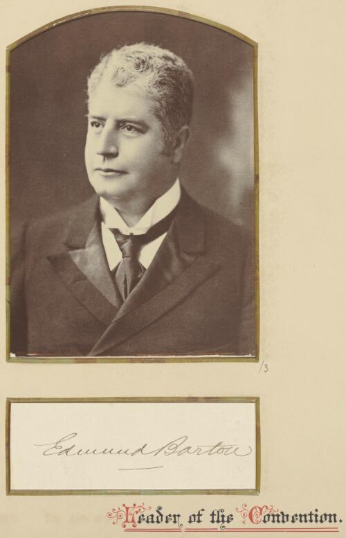 Edmund Barton, leader of Convention