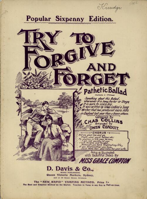 Try to forgive and forget [music] : pathetic ballad / composed by Chas Collins ; arranged by Owen Conduit