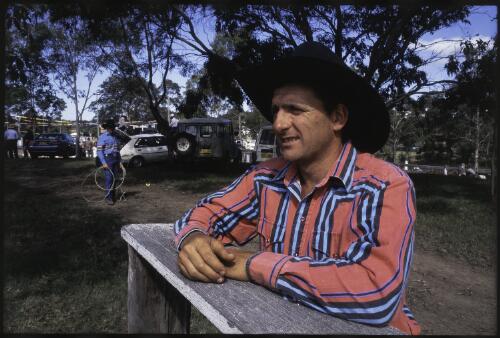 Wingham Rodeo champion bronco bill, Kevin Cooper, Wingham, New South Wales, approximately 1997 / Philip Gostelow