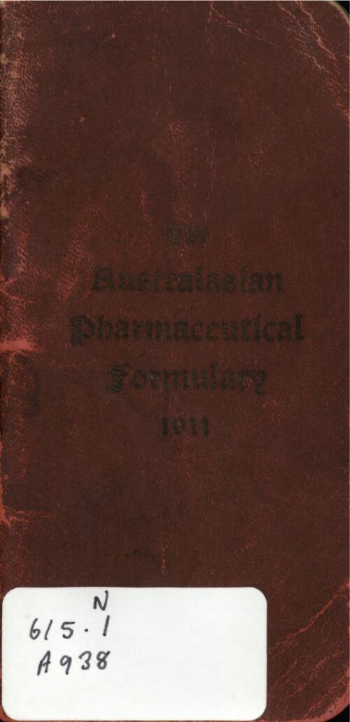 Australasian pharmaceutical formulary (A.P.F.)