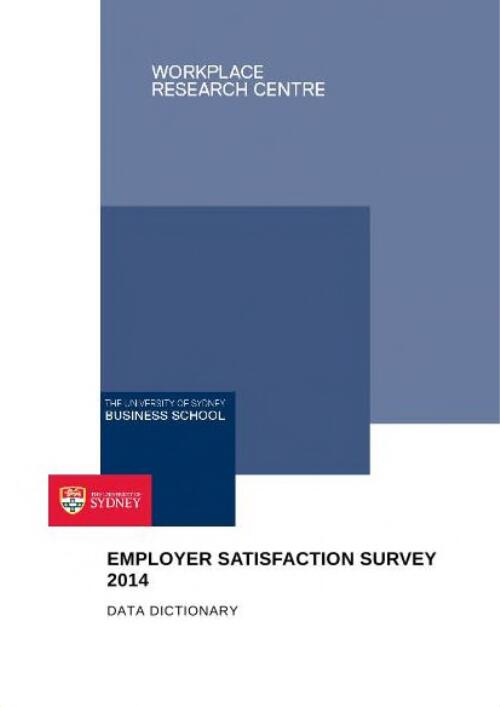 Employer Satisfaction Survey 2014 : Data Dictionary