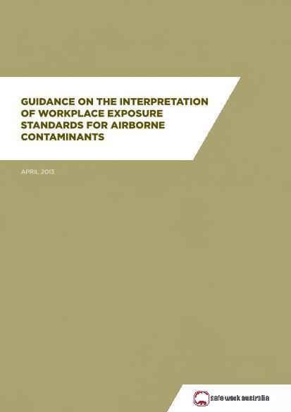 Guidance On The Interpretation Of Workplace Exposure Standards For ...