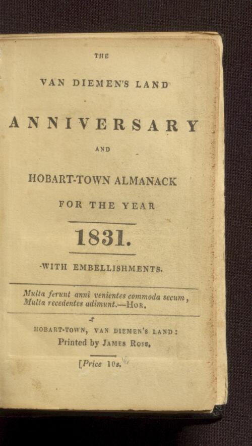The Hobart Town almanack for the year