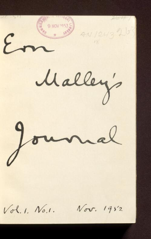 Ern Malley's journal