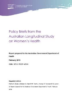 Policy briefs from the Australian longitudinal study on women's health ...