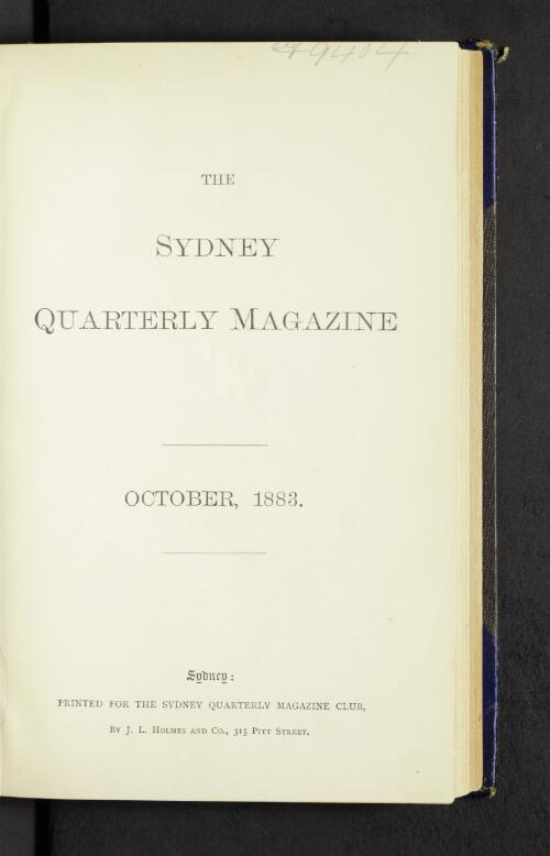 The Sydney quarterly magazine