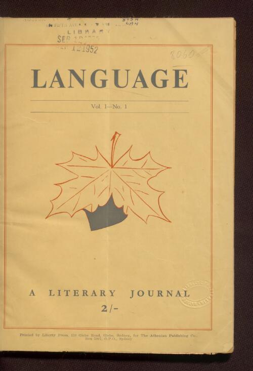 Language : a literary journal