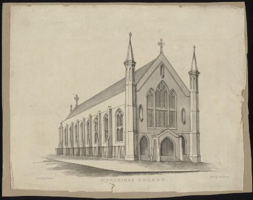St. Patricks Church [picture] / drawn by J. Fowles; engd. by W. Harris