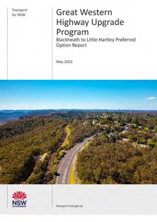 Great Western Highway upgrade program : Blackheath to Little Hartley preferred option report / Transport for NSW