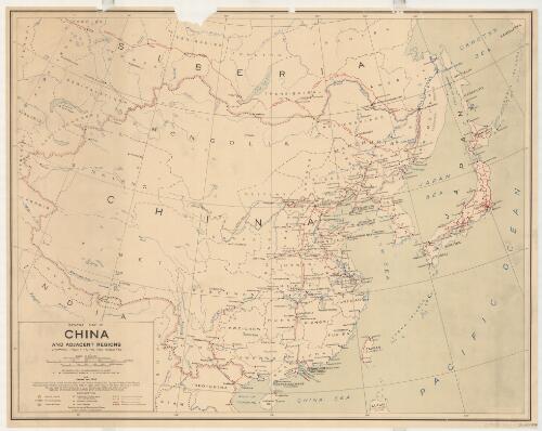 General map of China and adjacent regions, showing treaty ports and railways [cartographic material] / prepared for the Department of State, by the Topographic Branch, U.S. Geological Survey