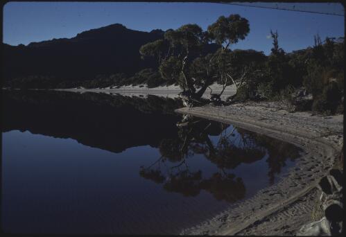 Lake Pedder looking towards the Sentinels, southwest Tasmania, May 1971 [transparency] / Peter Dombrovskis