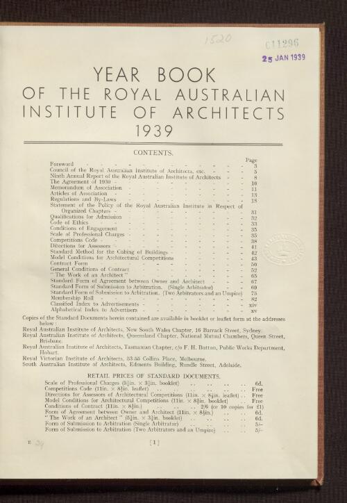 Year book of the Royal Australian Institute of Architects