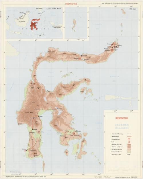 Celebes (Sulawesi) / compiled and drawn by JIB(A) ; reproduced by Royal Australian Survey Corps