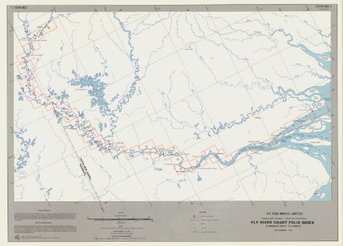Fly River chart folio [cartographic material] : Korimoro Point to Kiunga navigation charts : hydrographic survey of the Fly River, Papua New Guinea - Western Province / prepared by Snowy Mountains Engineering Corporation