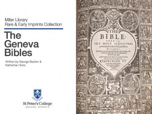 The Geneva Bibles / written by George Becker & Katherine Hicks