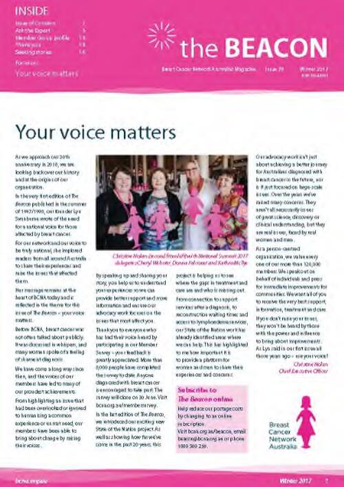 The beacon : Breast Cancer Network Australia's magazine