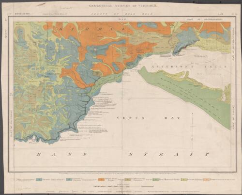 Geological Survey of Victoria. No. 76 : S.W., County of Mornington, County of Buln Buln, Plate III, Part of Drumdlemara [cartographic material] / surveyed by W.H. Ferguson under the supervision of Professor Gregory, D.Sc., F.R.S., Director of the Geological Survey, 1903 ; lithographed by T. Dewey