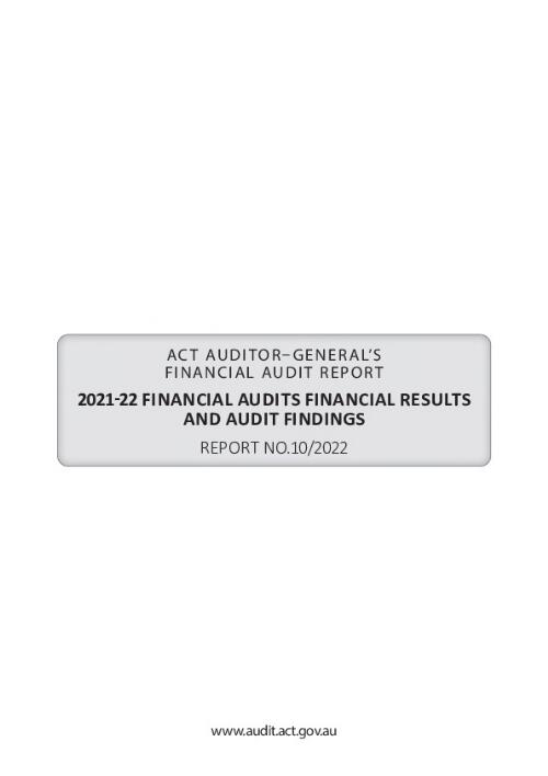 2021-22 Financial audits financial results and audit findings