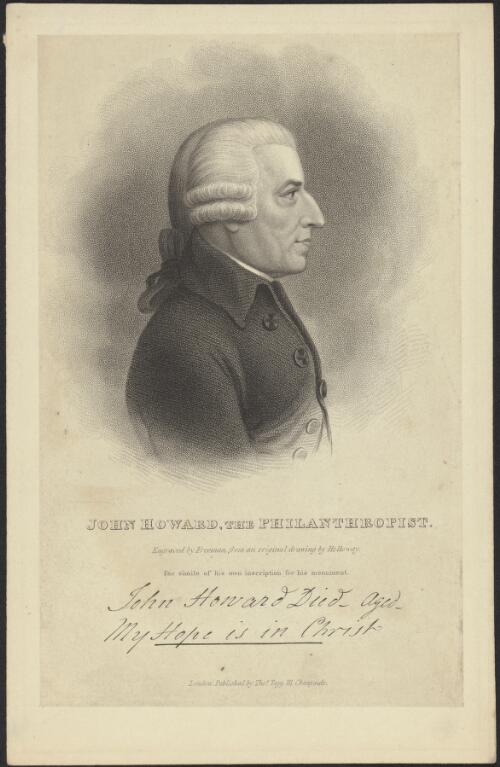 John Howard the philanthropist [picture] / engraved by Freeman from an original drawing by Holloway