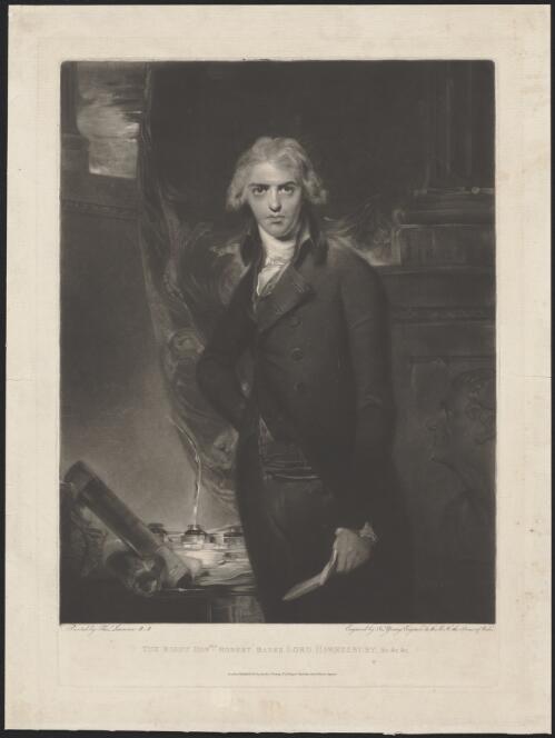 The Right Honble. Robert Banks, Lord Hawkesbury &c. &c. &c. [picture] / painted by Thos. Lawrence; engraved by Jno. Young