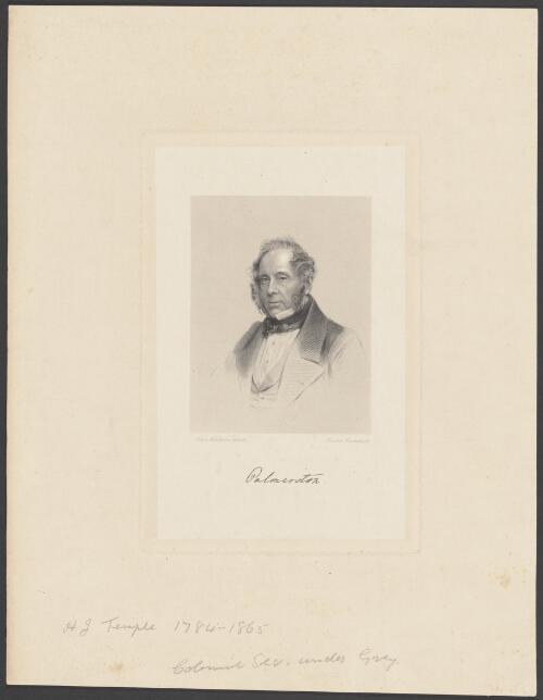 [Portrait of Lord Palmerston] [picture] / John Watkins photo.; Joseph Brown sc