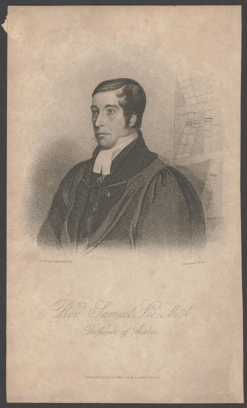 Revd. Samuel Lee, M.A., professor of Arabic [picture] / J. Gooch delt., Cambridge, 1821; J. Thompson sculp