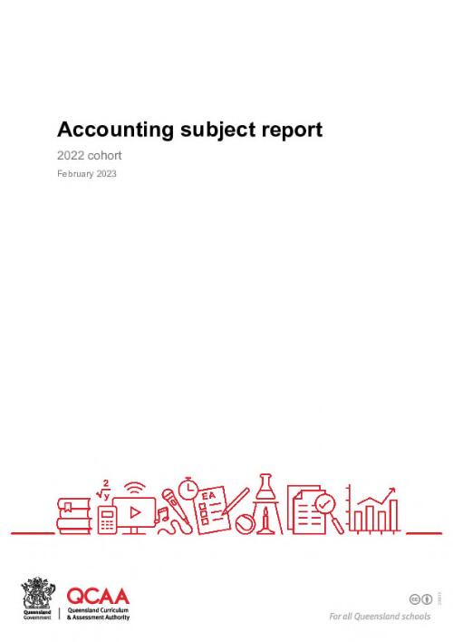 Accounting subject report : 2022 cohort