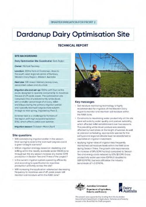 Dardanup Dairy Optimisation Site