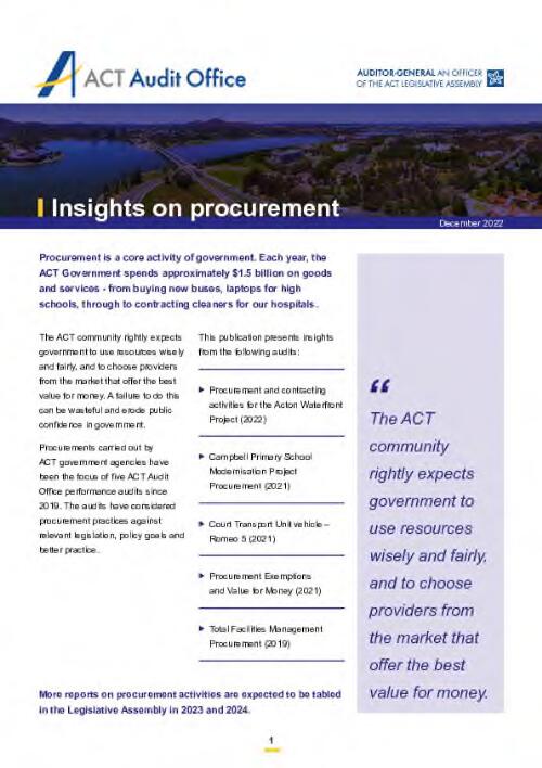 Insights on procurement